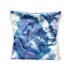 Custom Hemp Silk Throw Pillow Blue